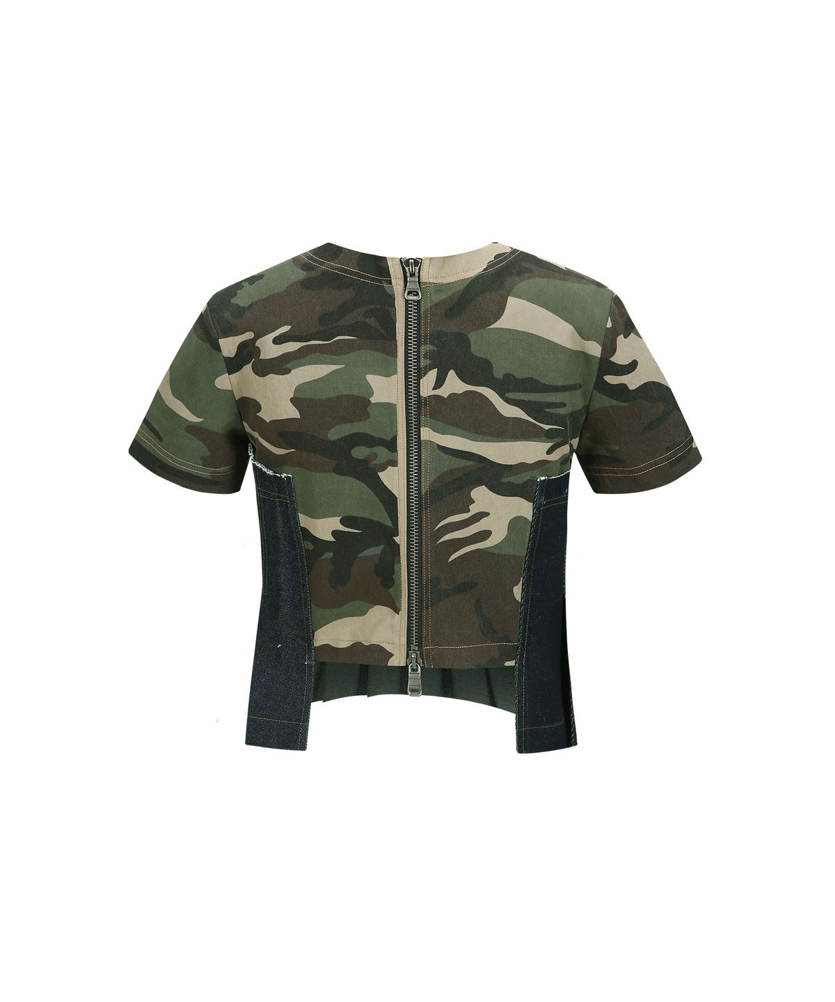 앤더슨벨(ADSB ANDERSSON BELL) 카모플라쥬 플리츠 데님 탑 atb1092w(KHAKI INDIGO)