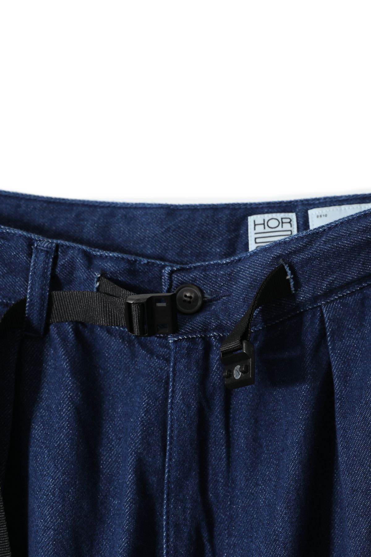 홀리선(HORLISUN) Corrigin Belted Wide Denim Pants Normal Navy