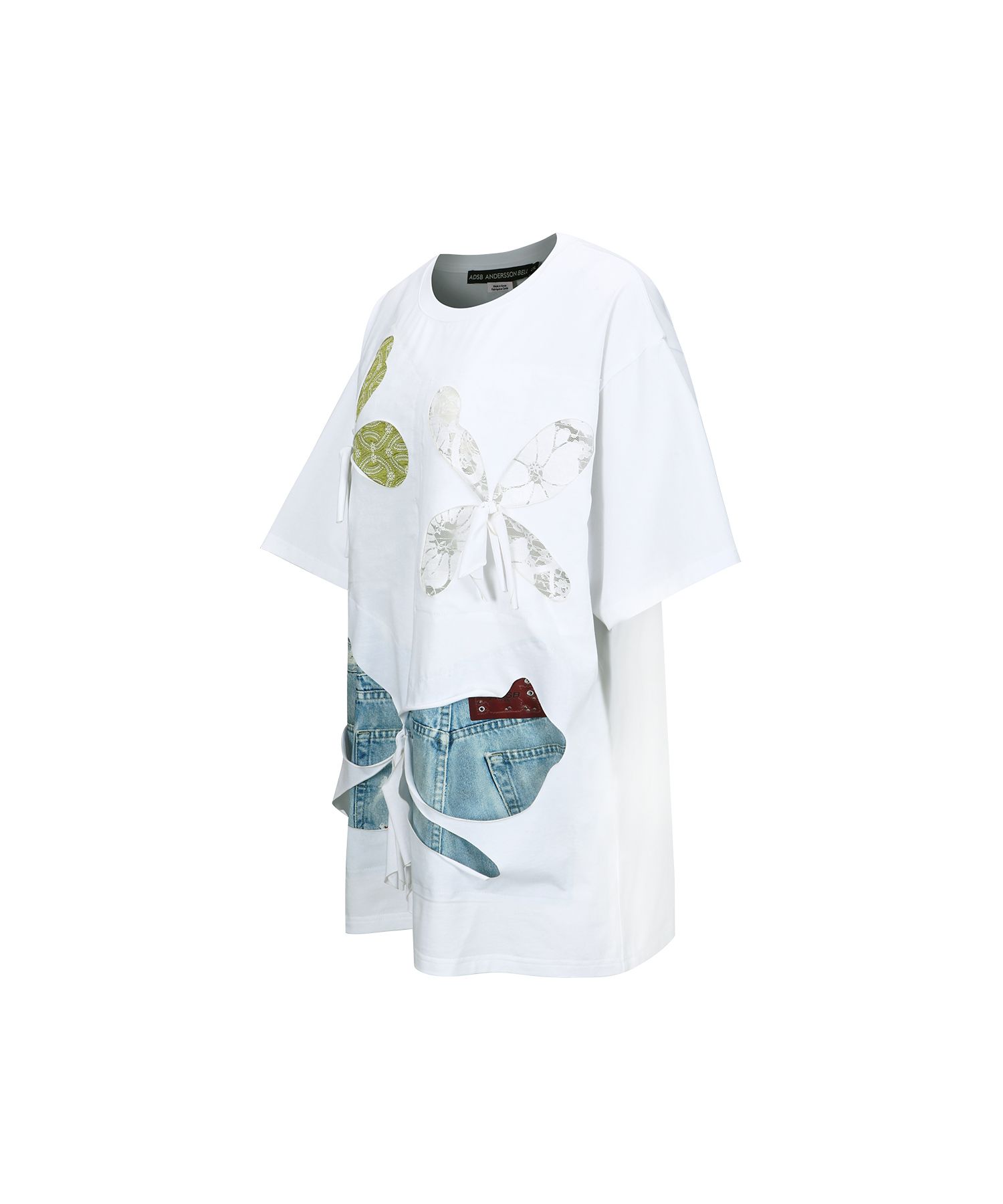 ★ANDERSSON BELL★ Kyra Blooming Fabric Flower T-Shirt atb11 ANDERSSON BELL Knitted Kyra Blooming Fabric Flowers T-Shirt