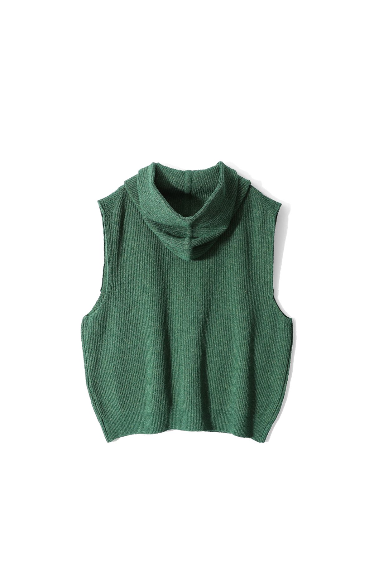 홀리선(HORLISUN) Acorn Hoodie Vest Cardigan Cotton Knit Smart Green