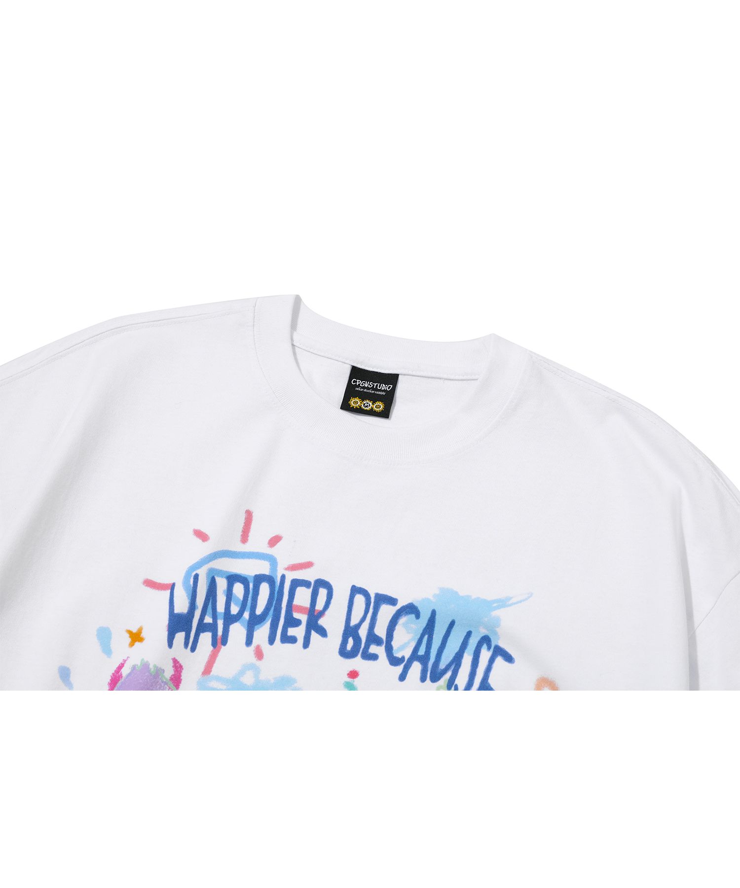 MUSINSA | CPGN STUDIO DTP Happy Day Short Sleeve Tee White