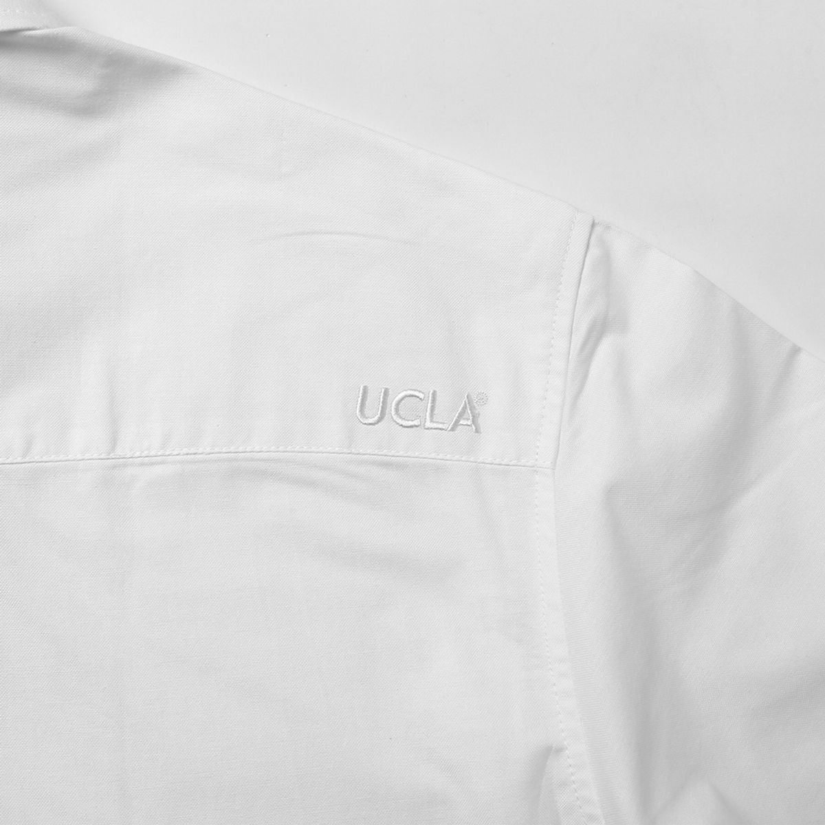 유씨엘에이(UCLA) 남여공용 옥스포드 오버핏 반팔 셔츠[O-WHITE](UA4SS80_33)