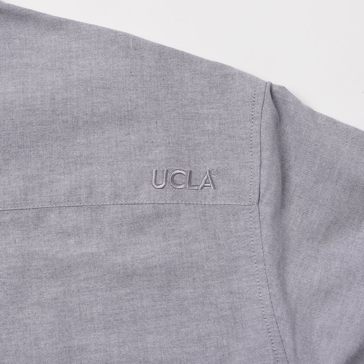 유씨엘에이(UCLA) 남여공용 옥스포드 오버핏 반팔 셔츠[GREY](UA4SS80_35)
