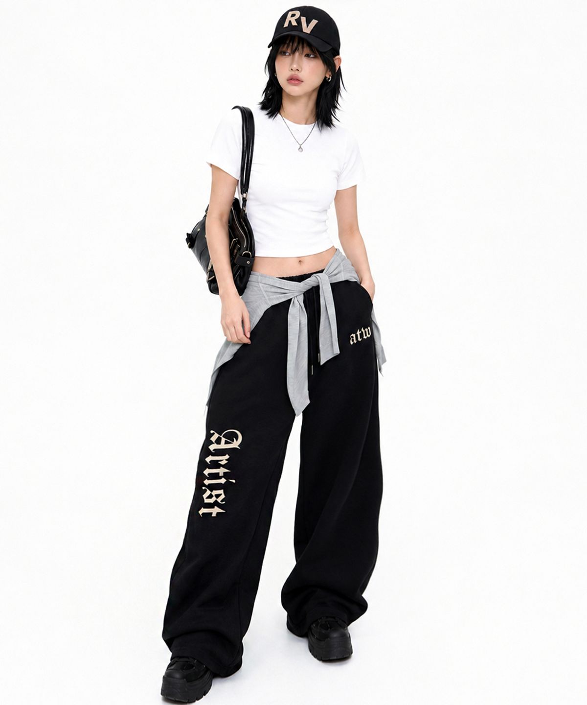 아티스트웨어(ARTISTWEAR) [ATW] 이넥서블 와이드 밴딩팬츠 - 2COLOR