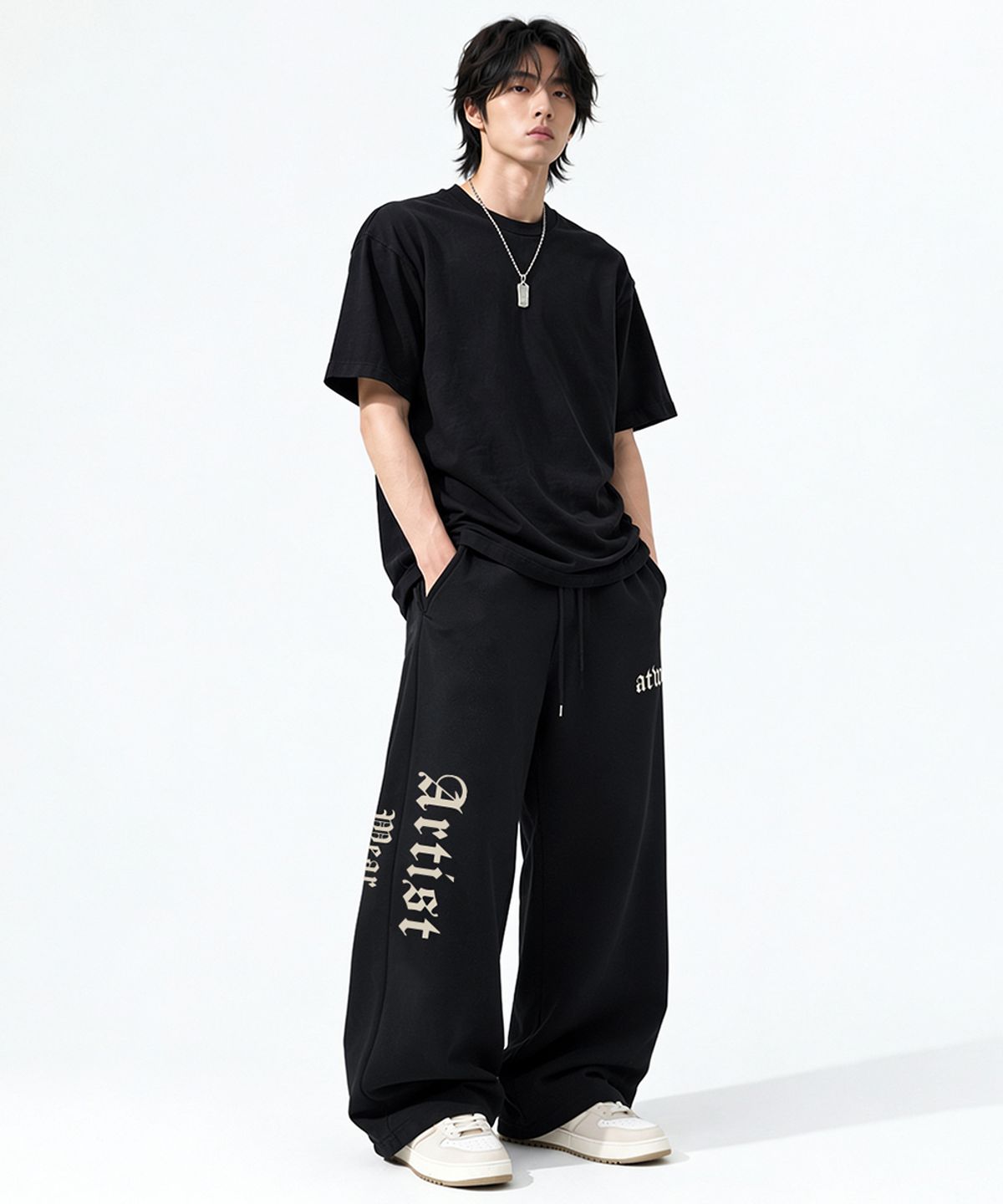 아티스트웨어(ARTISTWEAR) [ATW] 이넥서블 와이드 밴딩팬츠 - 2COLOR