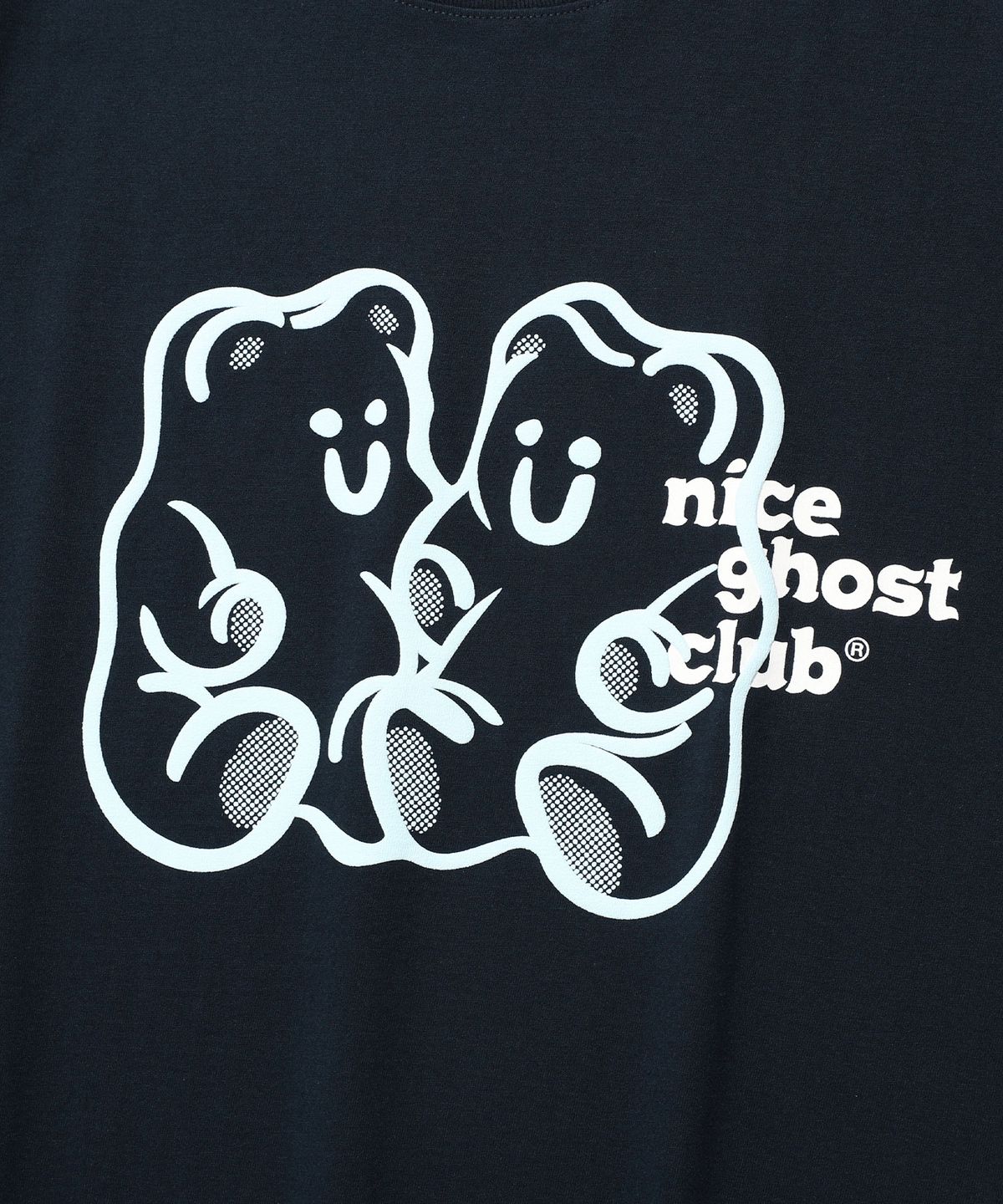 나이스고스트클럽(NICEGHOSTCLUB) GUMMY BEAR&LOGO TEE_NAVY(NG2EMUT501A)