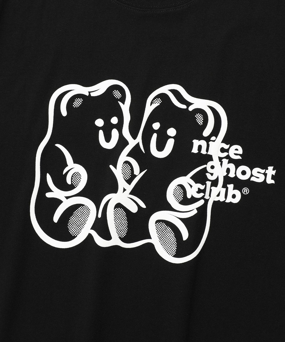 나이스고스트클럽(NICEGHOSTCLUB) GUMMY BEAR&LOGO TEE_BLACK(NG2EMUT501A)
