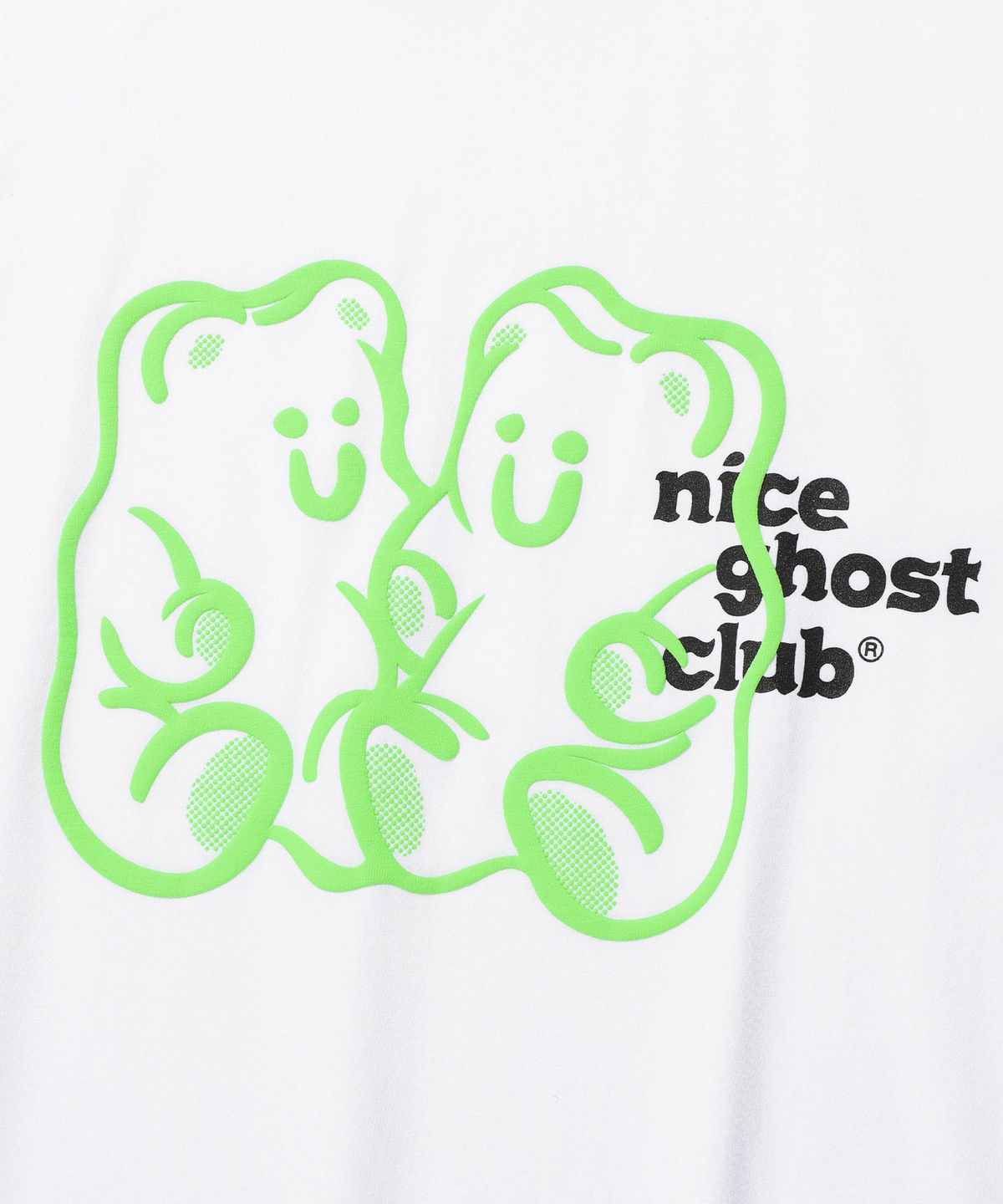 나이스고스트클럽(NICEGHOSTCLUB) GUMMY BEAR&LOGO TEE_WHITE(NG2EMUT501A)