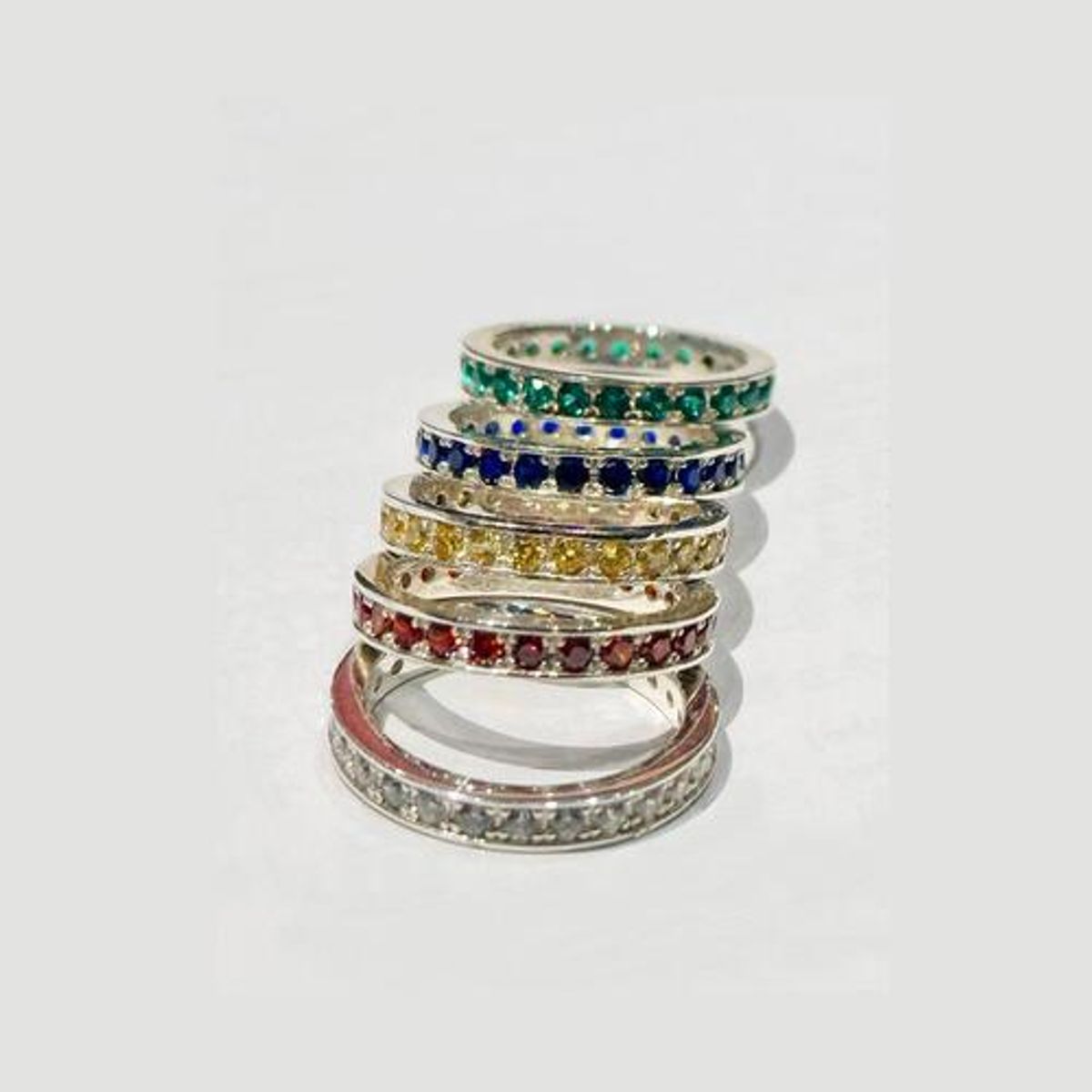프리카 주얼리(FRICA JEWELRY) 인그레이빙 스톤 링 3 (그린)