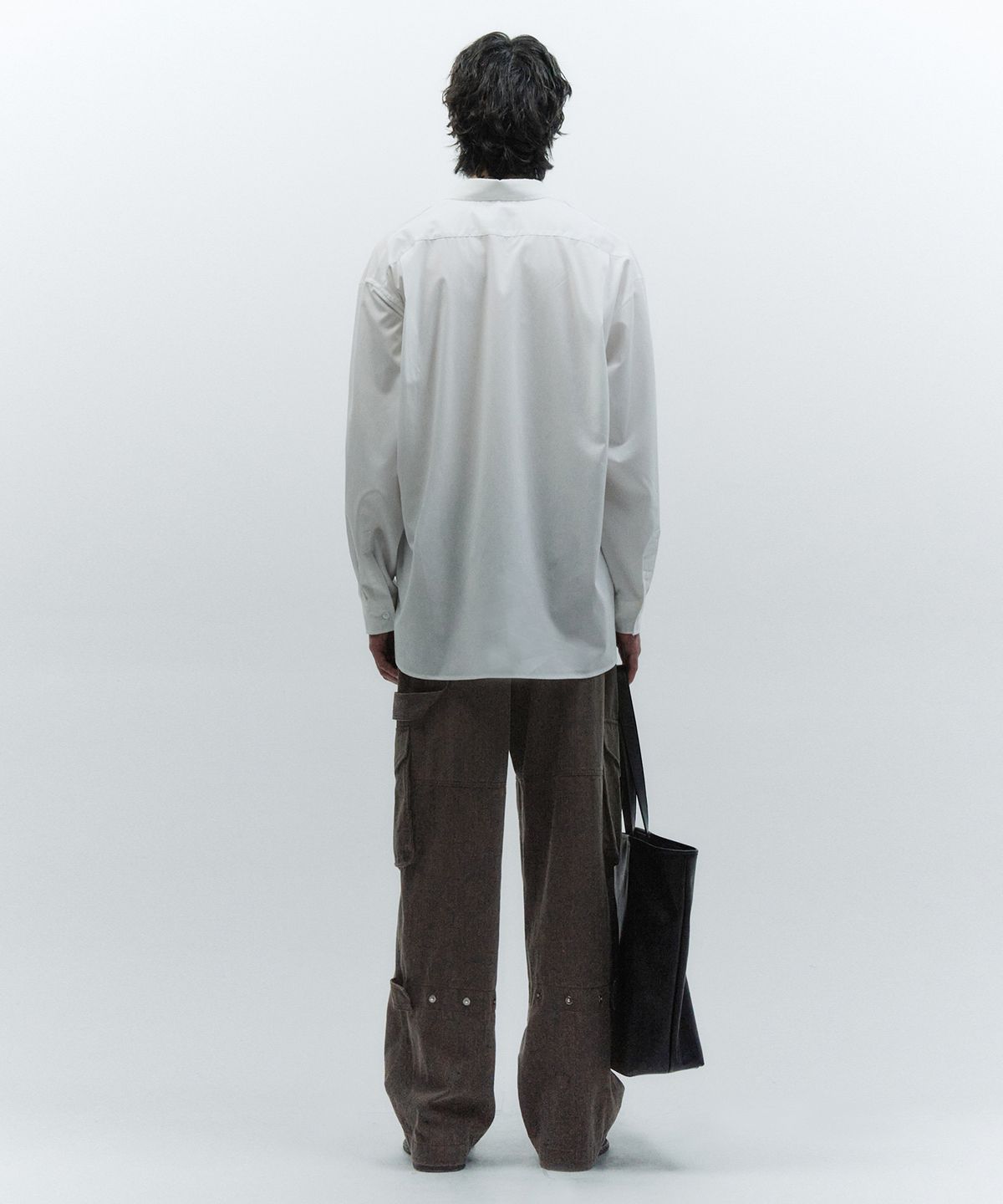 인사일런스(INSILENCE) 하이게이지 실키 코튼 셔츠 WHITE