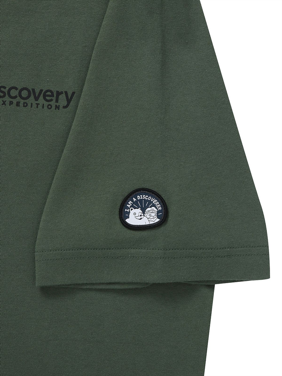 디스커버리 익스페디션(DISCOVERY EXPEDITION) 메인크루 아웃도어 캠핑 그래픽 티셔츠 (D/KHAKI)