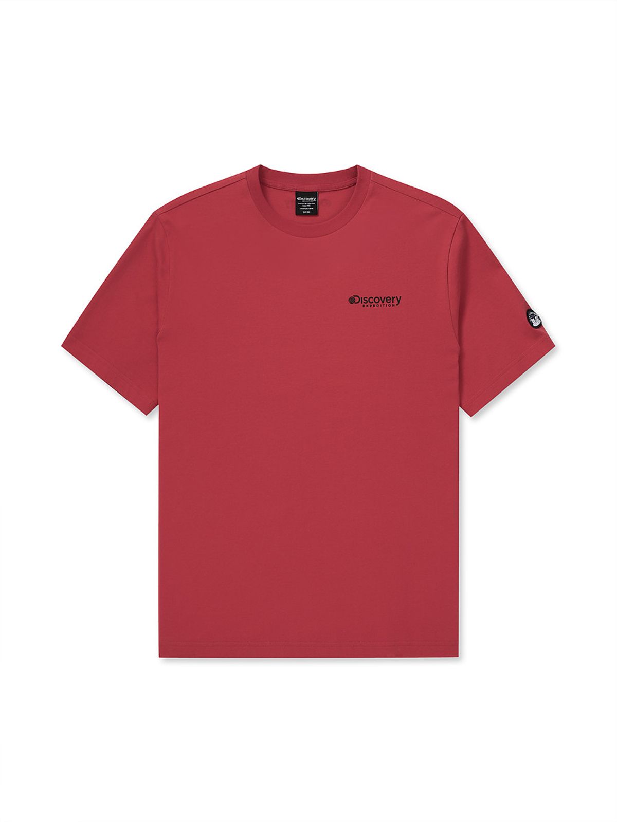 디스커버리 익스페디션(DISCOVERY EXPEDITION) 메인크루 아웃도어 포레스트 그래픽 티셔츠 (RED)
