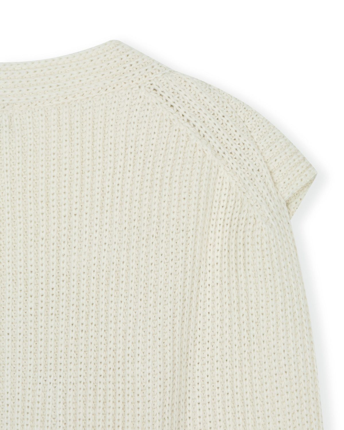비슬로우(BESLOW) MILITARY KNIT ZIP-UP VEST IVORY