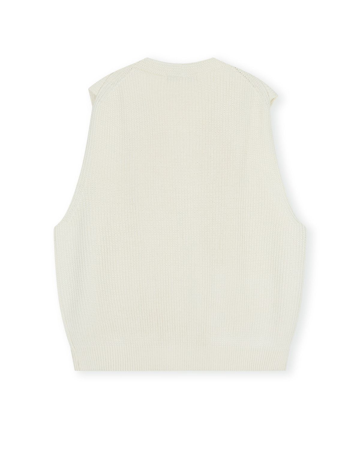 비슬로우(BESLOW) MILITARY KNIT ZIP-UP VEST IVORY