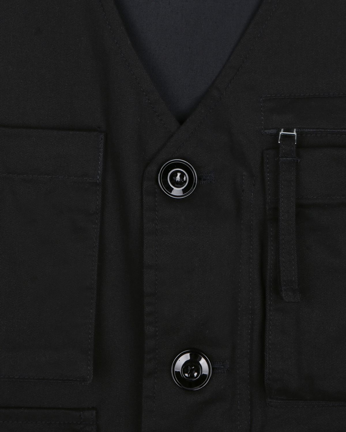 비슬로우(BESLOW) MILITARY ZIP-UP VEST BLACK