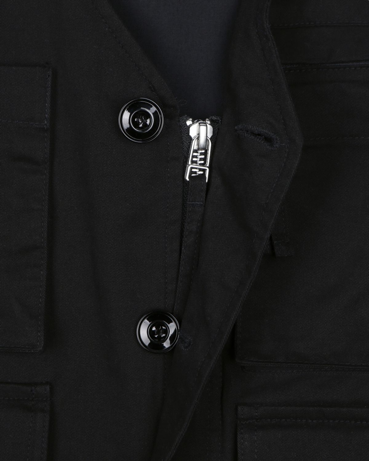 비슬로우(BESLOW) MILITARY ZIP-UP VEST BLACK