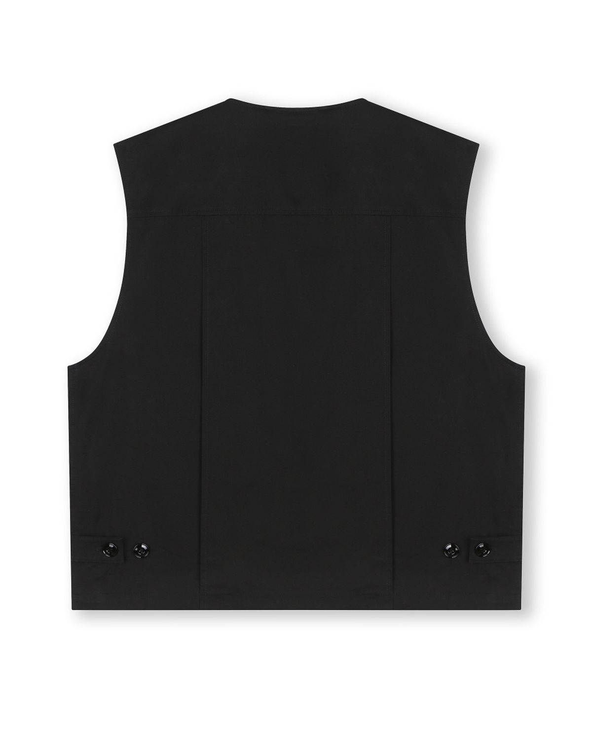 비슬로우(BESLOW) MILITARY ZIP-UP VEST BLACK