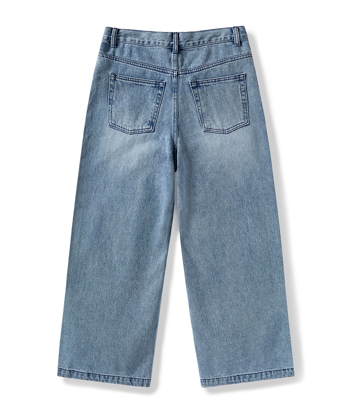 플루크(FLUKE) 워싱 와이드 데님 팬츠 라이트블루 FDP104