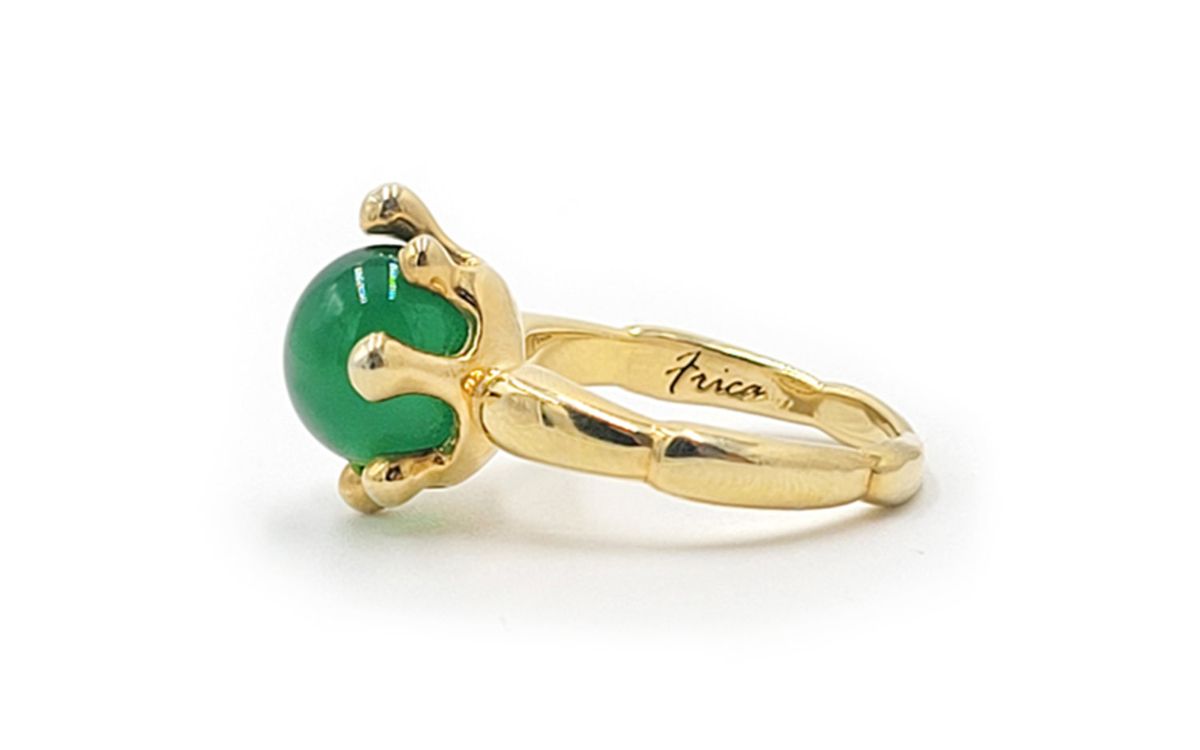 프리카 주얼리(FRICA JEWELRY) 멜팅 링 2 (그린 오닉스)