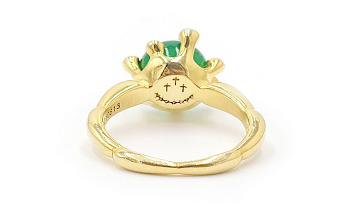 프리카 주얼리(FRICA JEWELRY) 멜팅 링 2 (그린 오닉스)