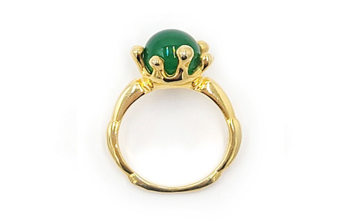 프리카 주얼리(FRICA JEWELRY) 멜팅 링 2 (그린 오닉스)