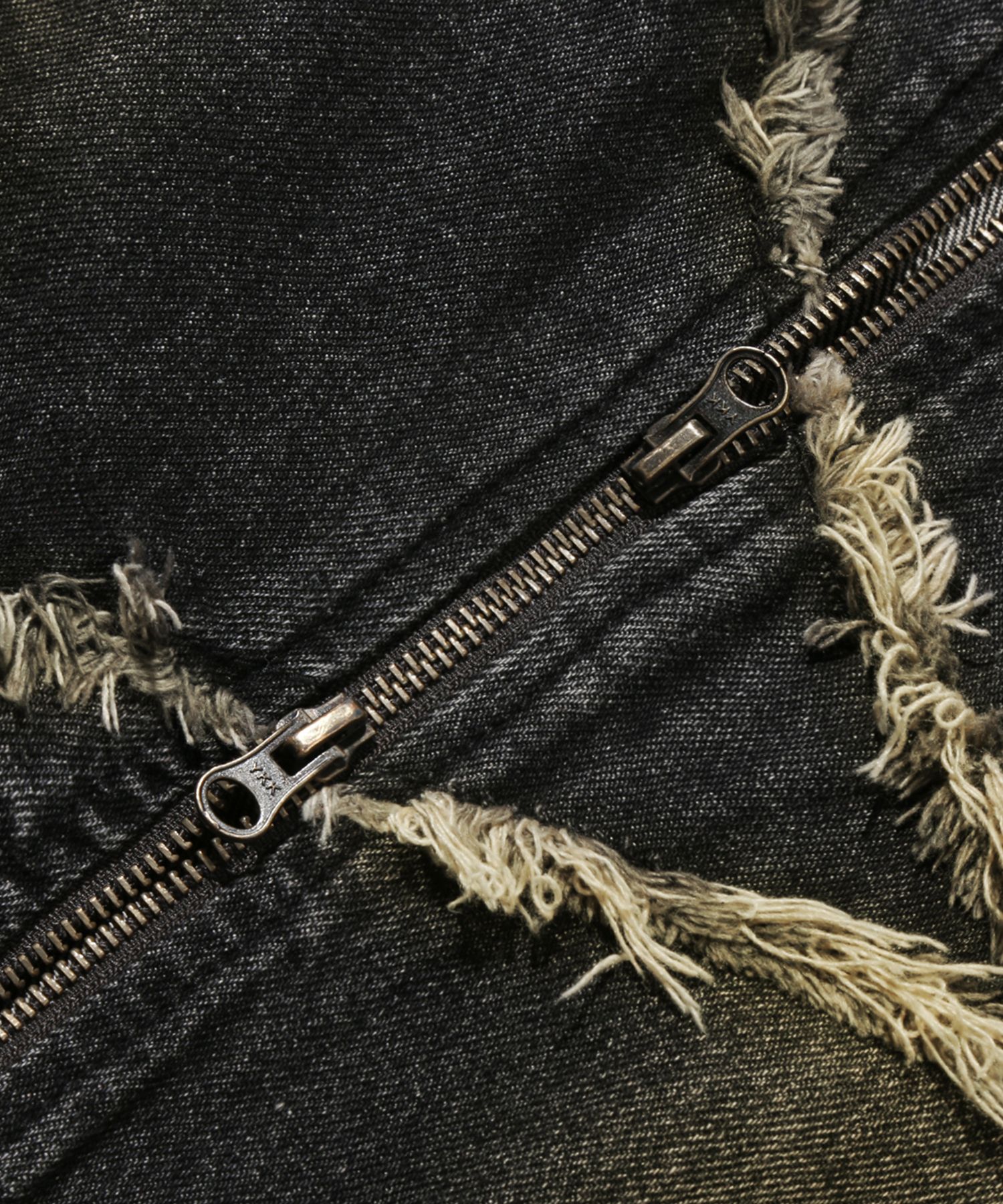 ★TRILLION★Star Applique Damage Washed Denim Jacket★ MUSINSA | TRILLION Star Applique Damage Washing Denim Jacket