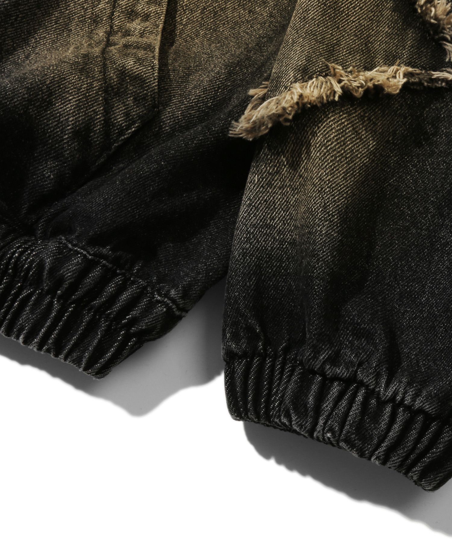 MUSINSA | TRILLION Star Applique Damage Washing Denim Jacket