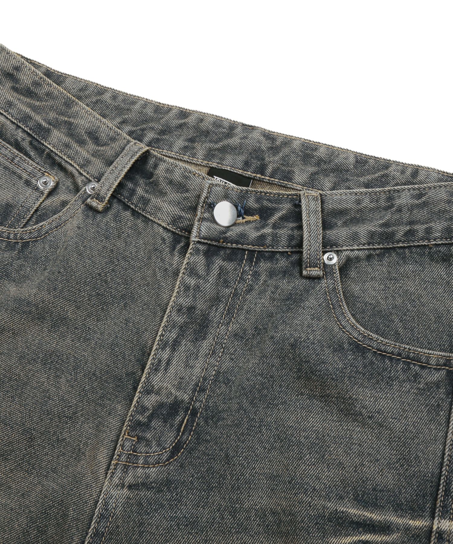 ★TRILLION★ Domingo pinch cut wide denim pants DEEP BLUE TR MUSINSA | TRILLION Domingo pinch cut wide denim pants