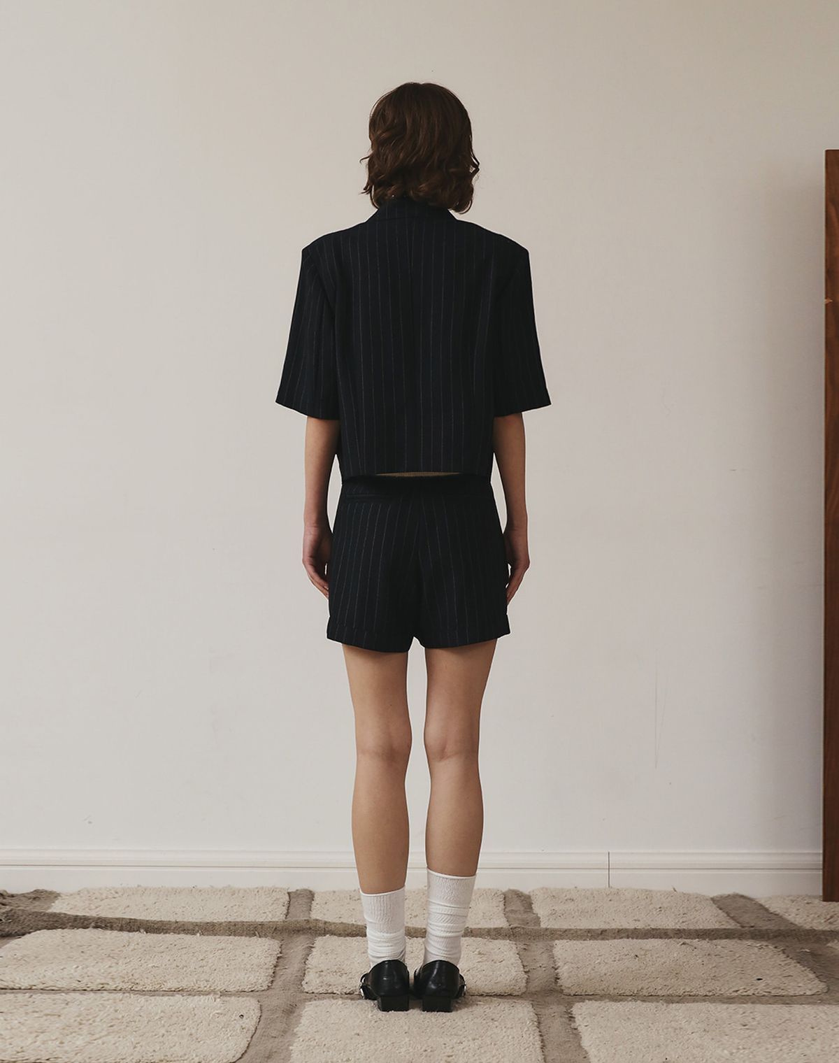 지에마르(GIEMAR) STRIPE JACKET NAVY