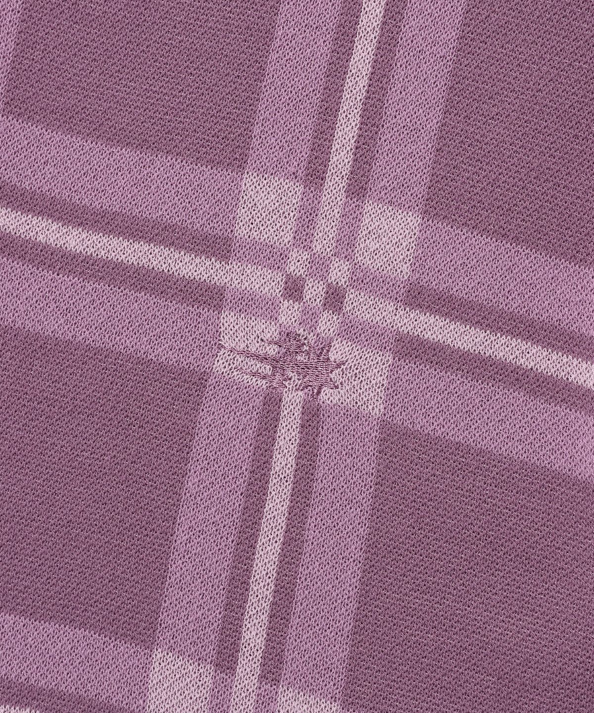 나이스고스트클럽(NICEGHOSTCLUB) CHECK PK HALF KNIT_PURPLE(NG2EMUK640A)