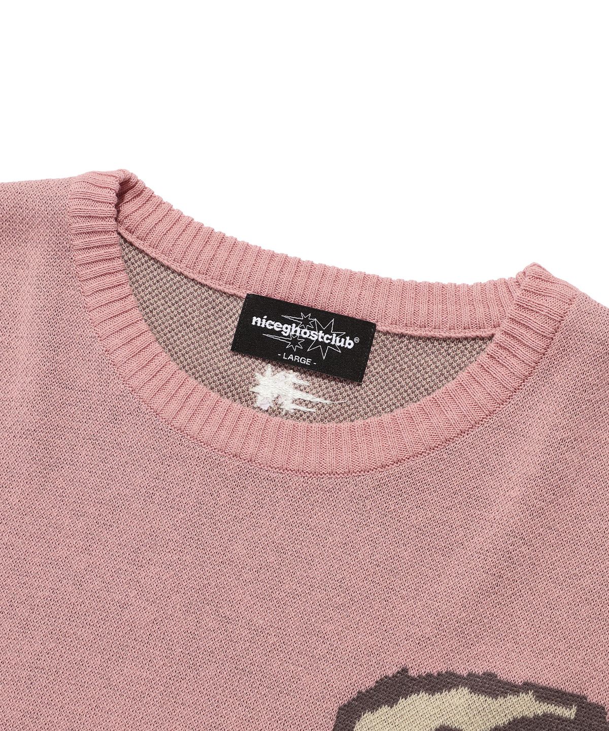나이스고스트클럽(NICEGHOSTCLUB) KIDNAPPING BIG BIG KNIT TEE_DUST PINK(NG2EMUK604A)