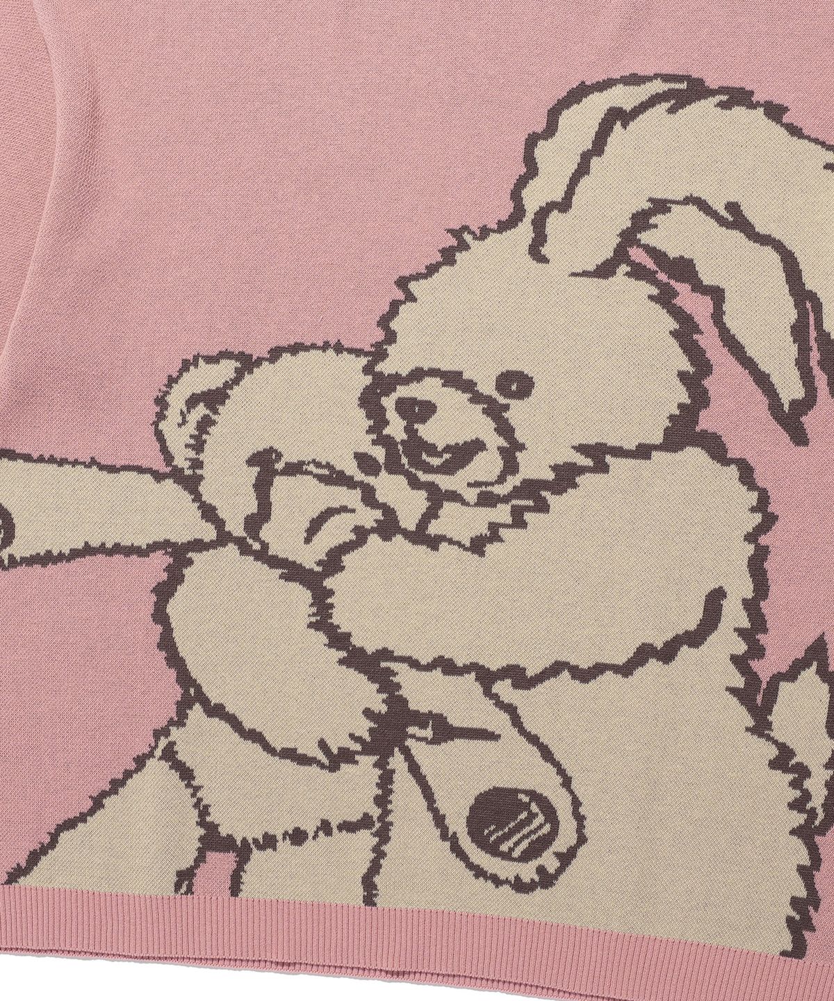 나이스고스트클럽(NICEGHOSTCLUB) KIDNAPPING BIG BIG KNIT TEE_DUST PINK(NG2EMUK604A)