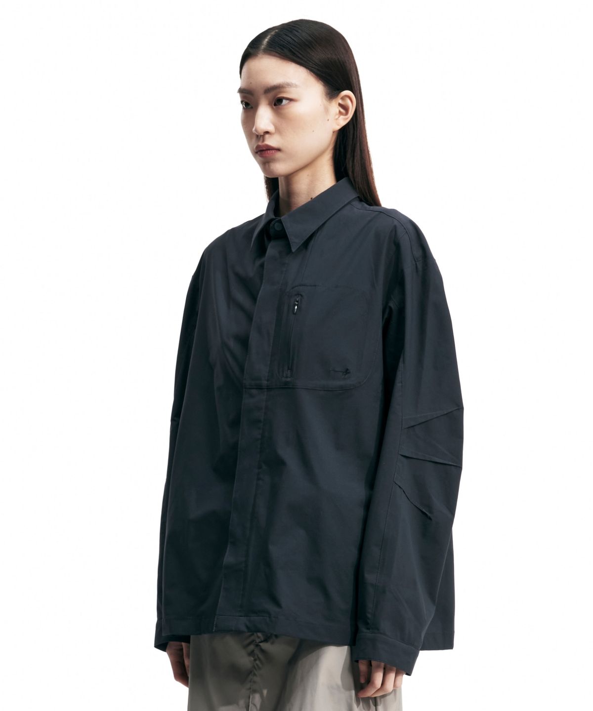 록히드마틴(LOCKHEED MARTIN) ZIPPER POCKET SHIRT (CHARCOAL) - 사이즈 & 후기 | 무신사