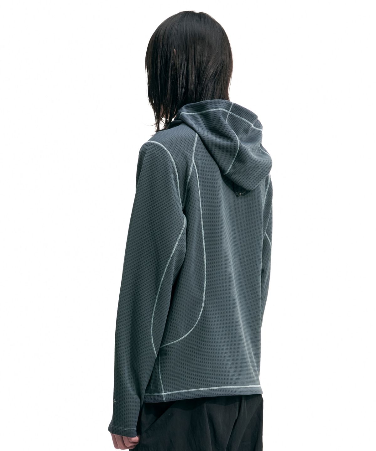 록히드마틴(LOCKHEED MARTIN) HALF ZIP MESH HOODIE PULLOVER (CHARCOAL)