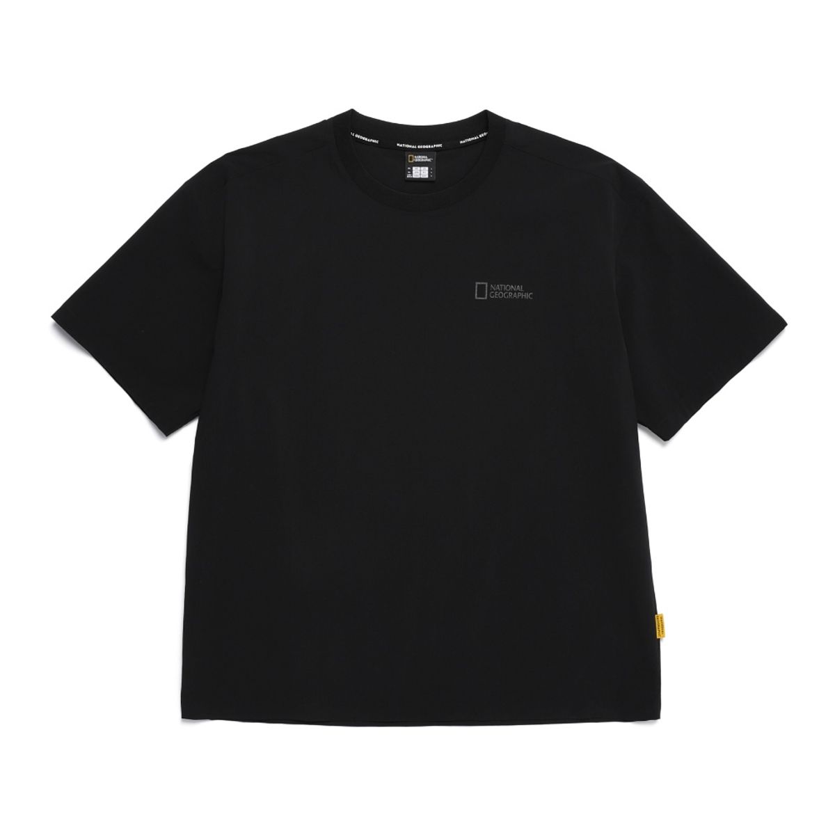 내셔널지오그래픽(NATIONALGEOGRAPHIC) N242UTS962 아델리 경량 우븐 반팔 백그래픽 티셔츠 CARBON BLACK