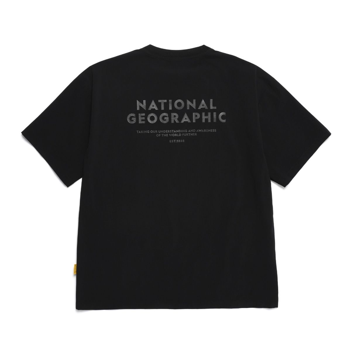 내셔널지오그래픽(NATIONALGEOGRAPHIC) N242UTS962 아델리 경량 우븐 반팔 백그래픽 티셔츠 CARBON BLACK