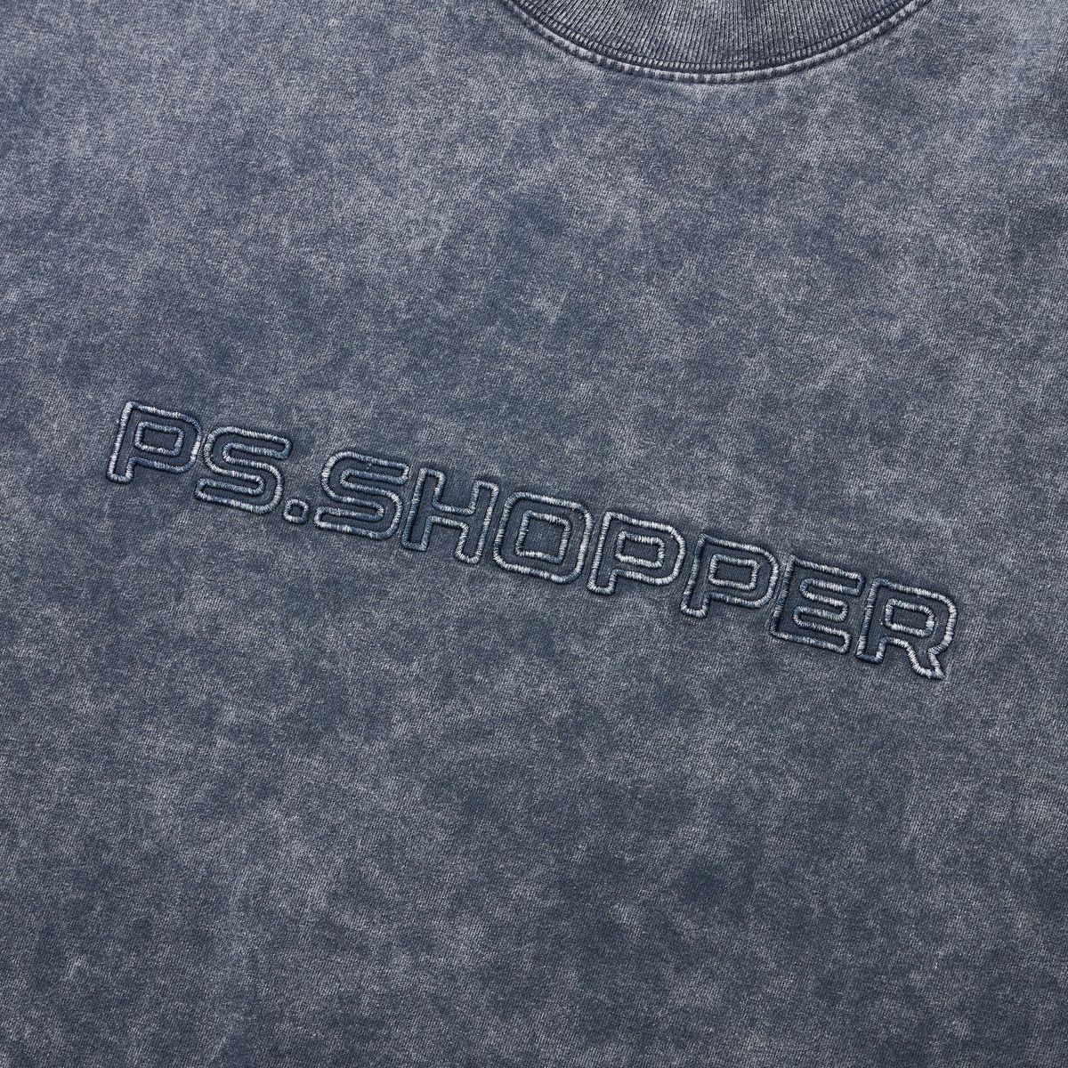 피에스쇼퍼(PSSHOPPER) 스톤워싱 고밀도 롱슬리브(긴팔티셔츠) [네이비]