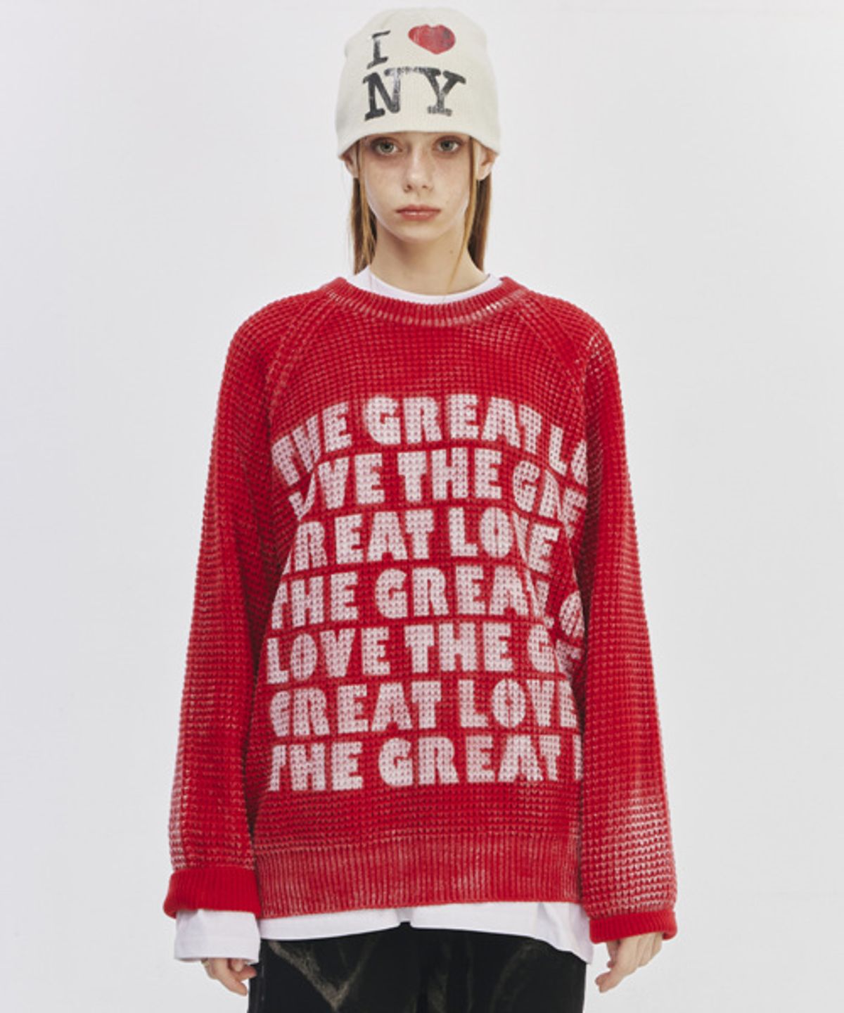 그레이티스트(THE GREATEST) Lettering Knit Red