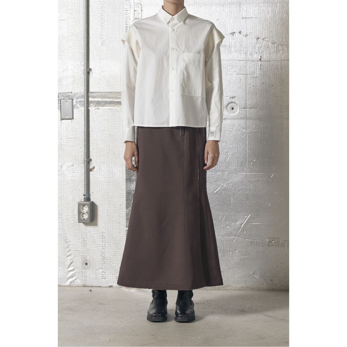 래코드(RECODE) Selvedge Patched Oversized shirts _RQSAS24500IVX