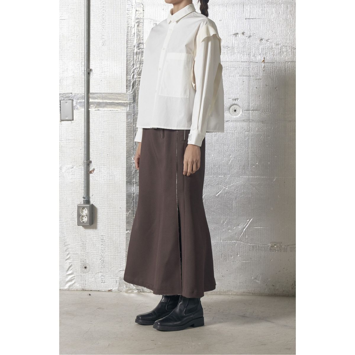 래코드(RECODE) Selvedge Patched Oversized shirts _RQSAS24500IVX