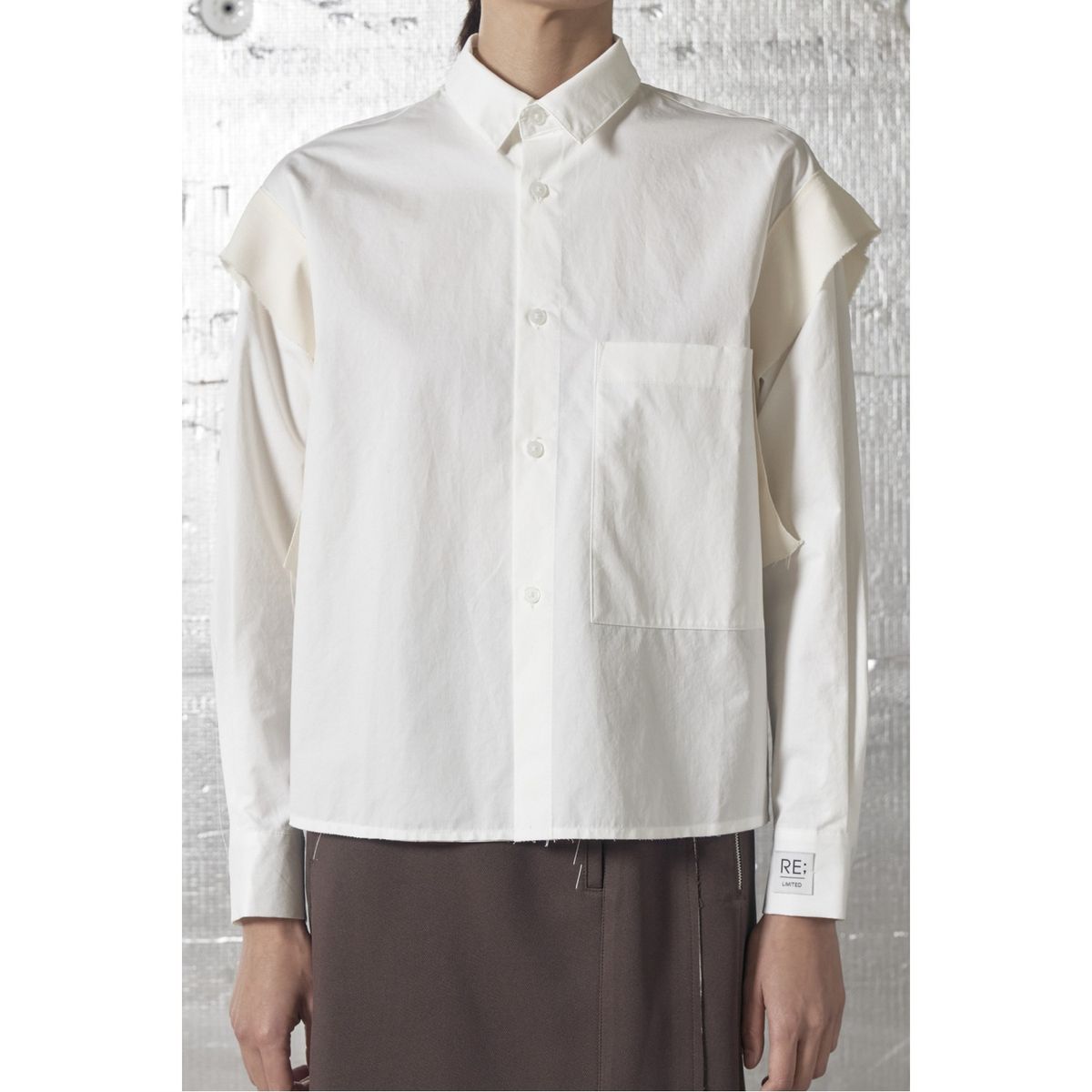 래코드(RECODE) Selvedge Patched Oversized shirts _RQSAS24500IVX
