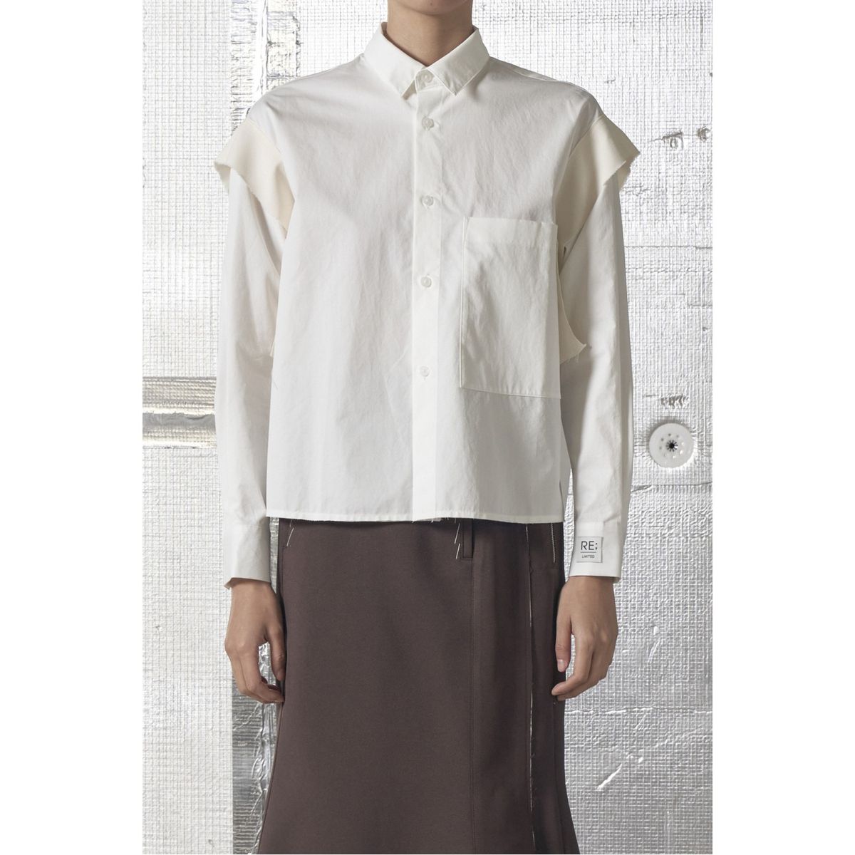 래코드(RECODE) Selvedge Patched Oversized shirts _RQSAS24500IVX