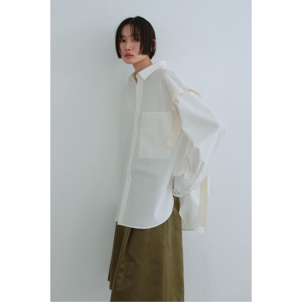 래코드(RECODE) Selvedge Patched Oversized shirts _RQSAS24500IVX