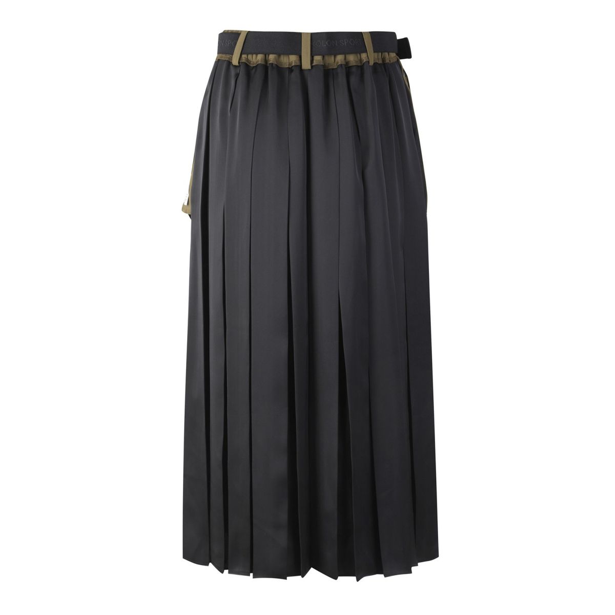 래코드(RECODE) Pocket patchwork pleats skirt_RQKAM24534BKX