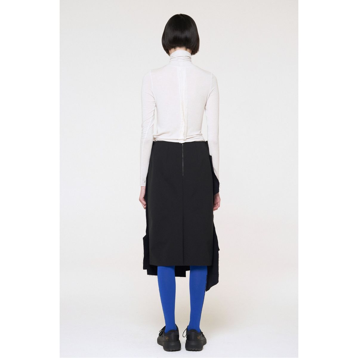 래코드(RECODE) Puzzle Midi Skirt_RQKAM24526BKX