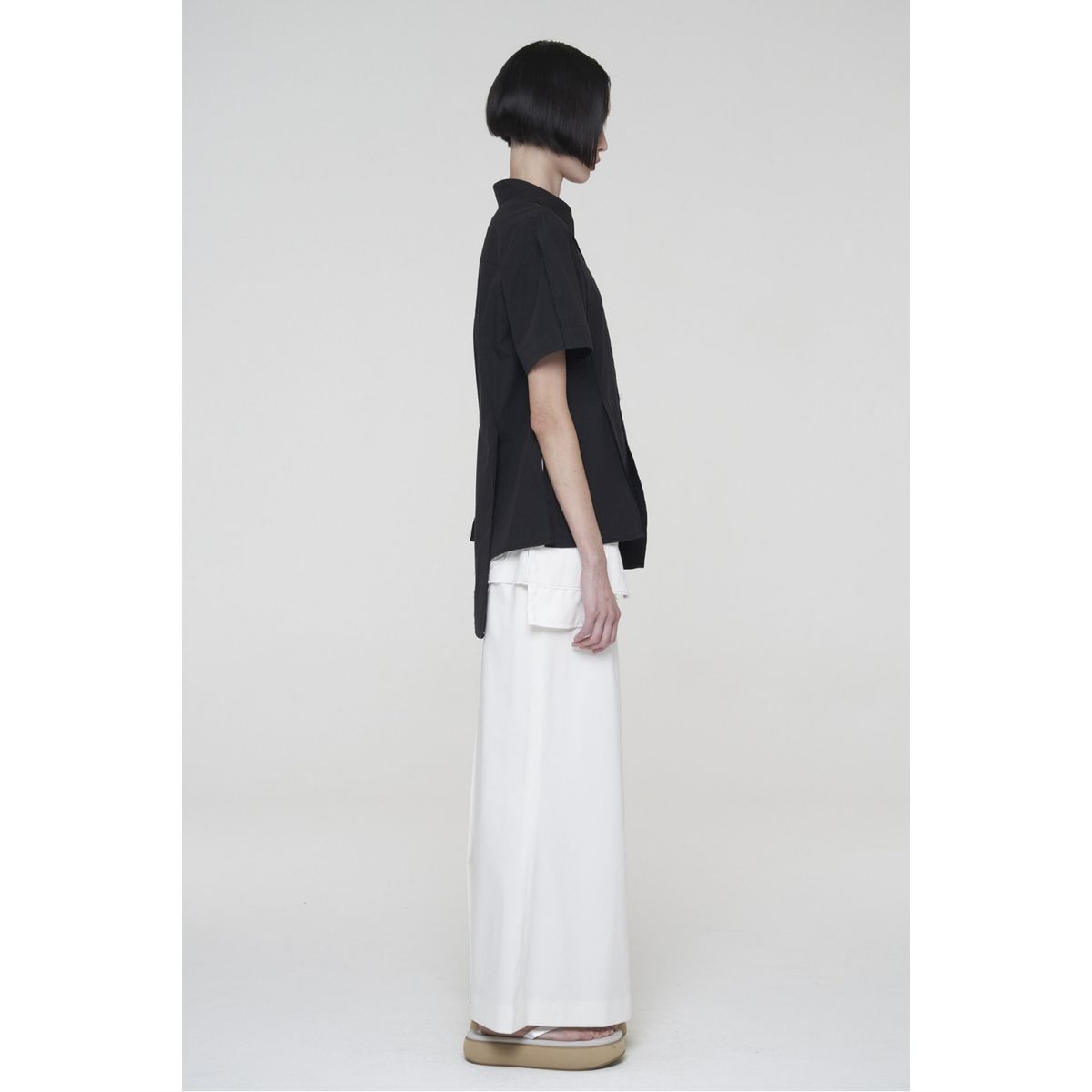 래코드(RECODE) Denim Layered Skirt_RQKAS24527IVX