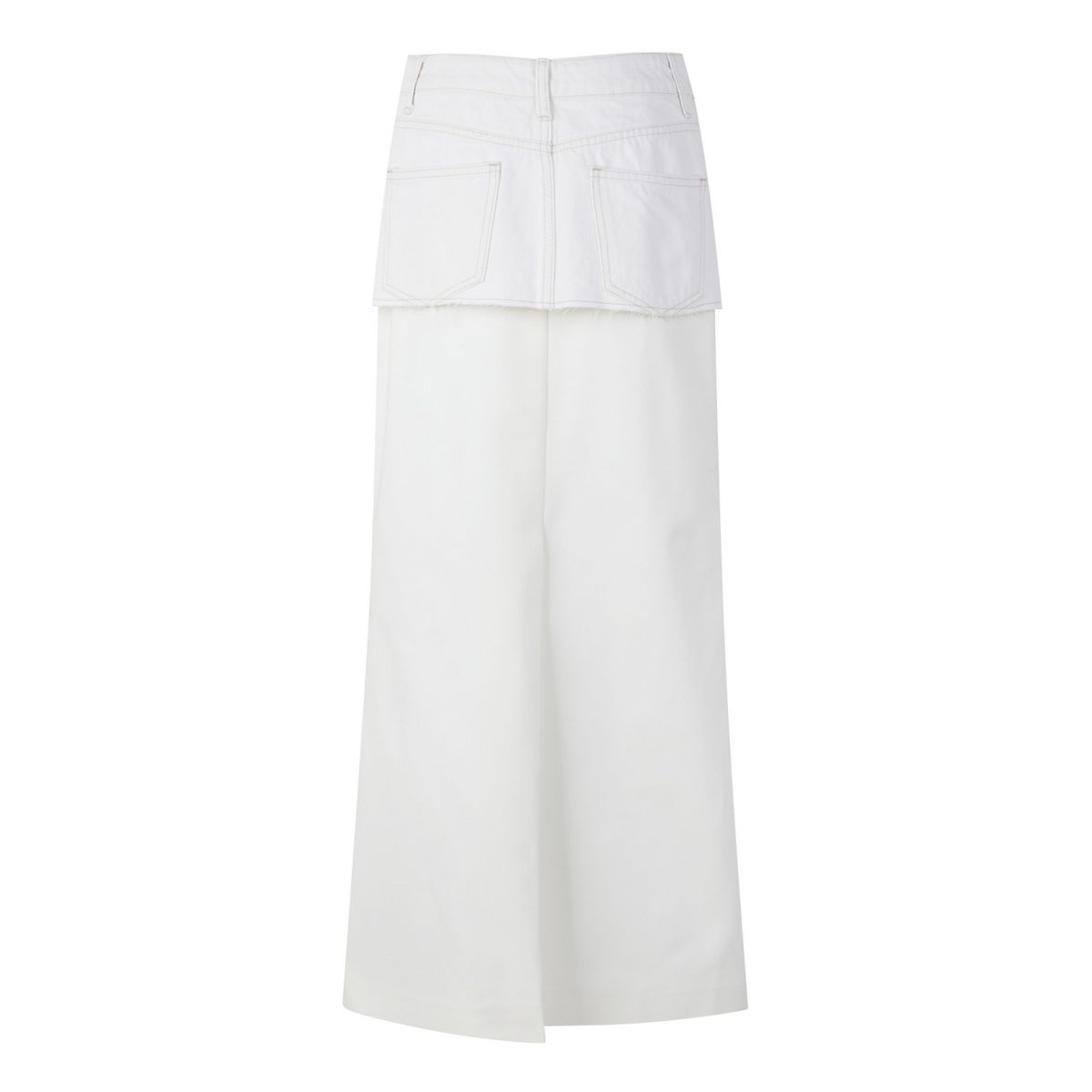 래코드(RECODE) Denim Layered Skirt_RQKAS24527IVX
