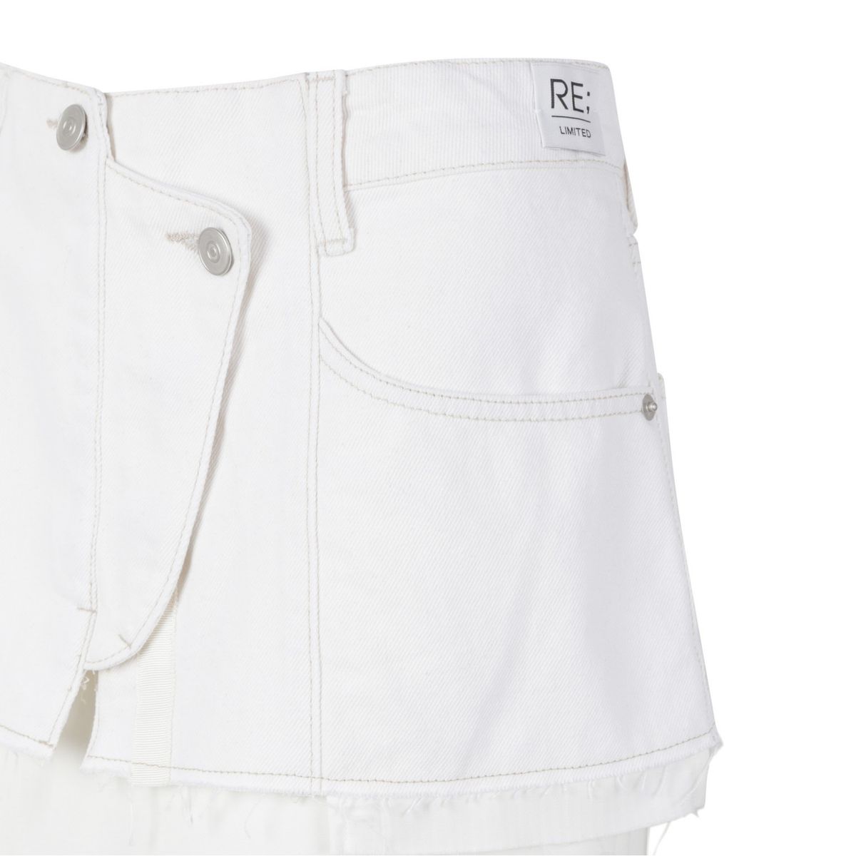 래코드(RECODE) Denim Layered Skirt_RQKAS24527IVX