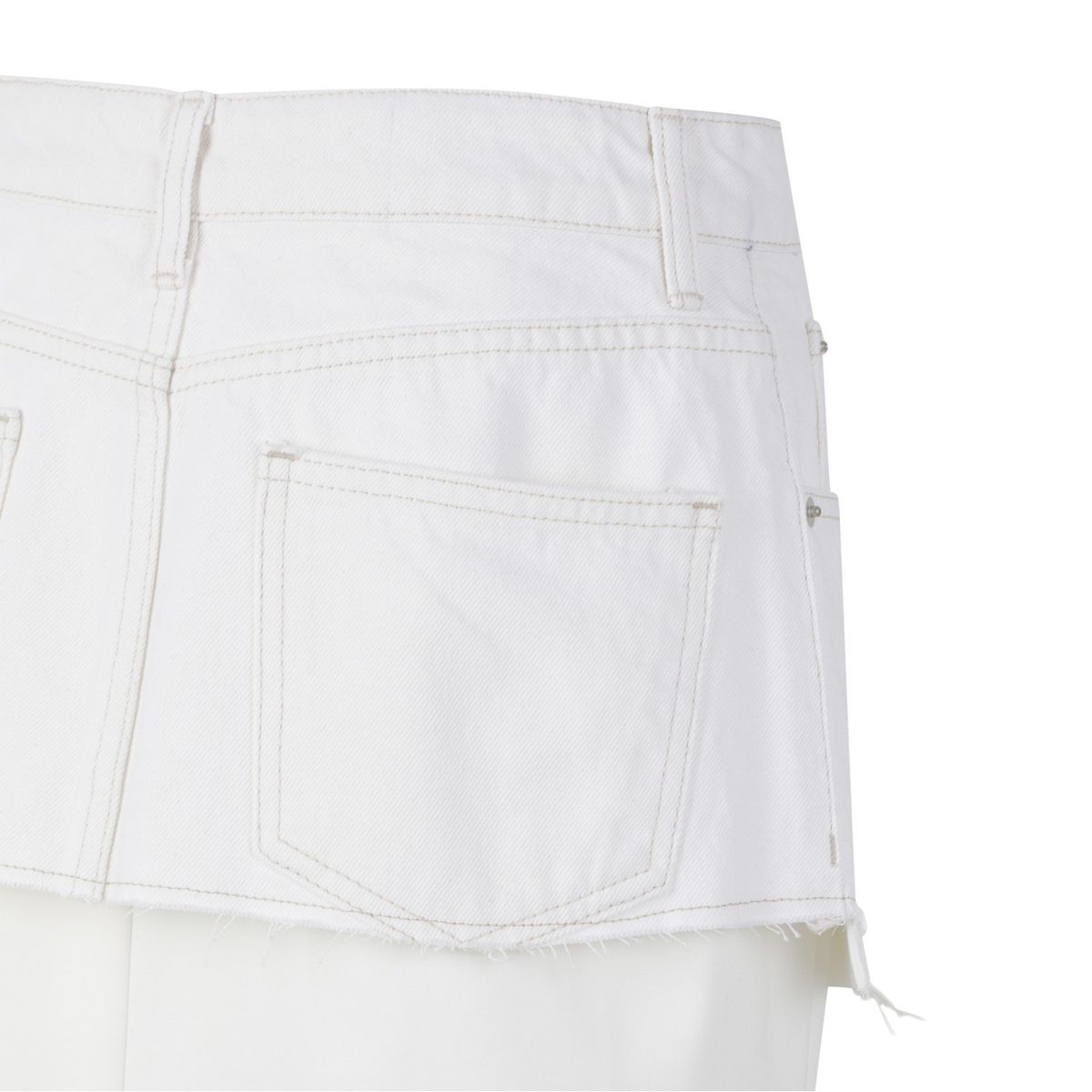 래코드(RECODE) Denim Layered Skirt_RQKAS24527IVX