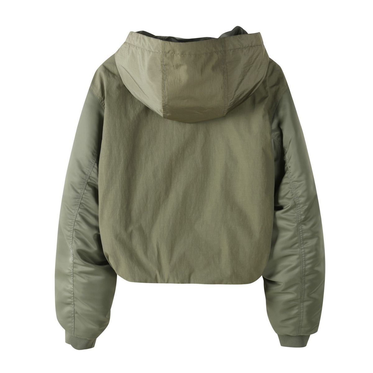 래코드(RECODE) Two Buttons Midi Hoodie Jumper_RQUAS24505KHX